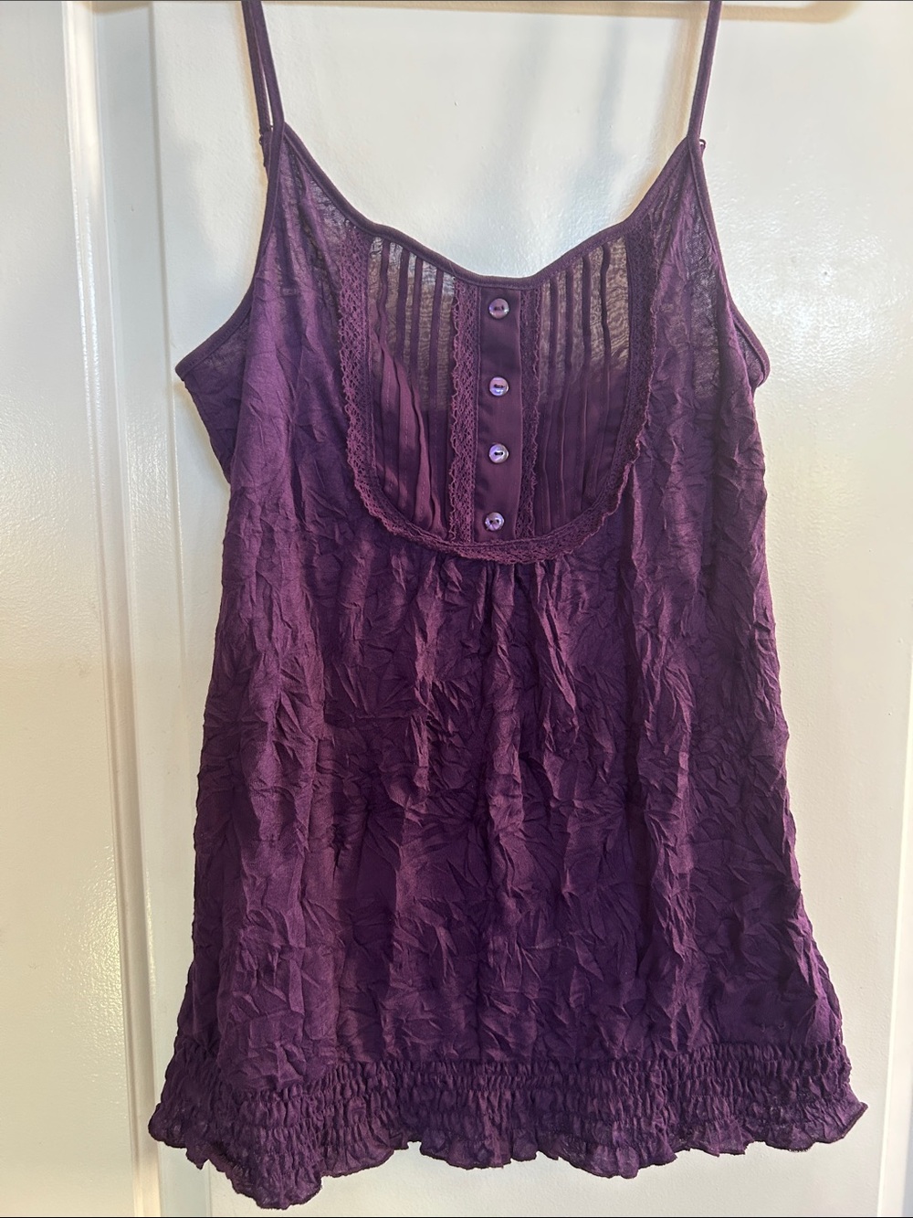 Weavers Purple Fitted Sleeveless Summer Camisole Top